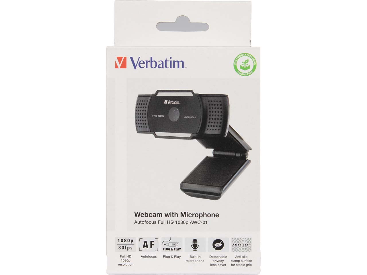 Verbatim Webcam "AWC-01", Full HD, schwarz