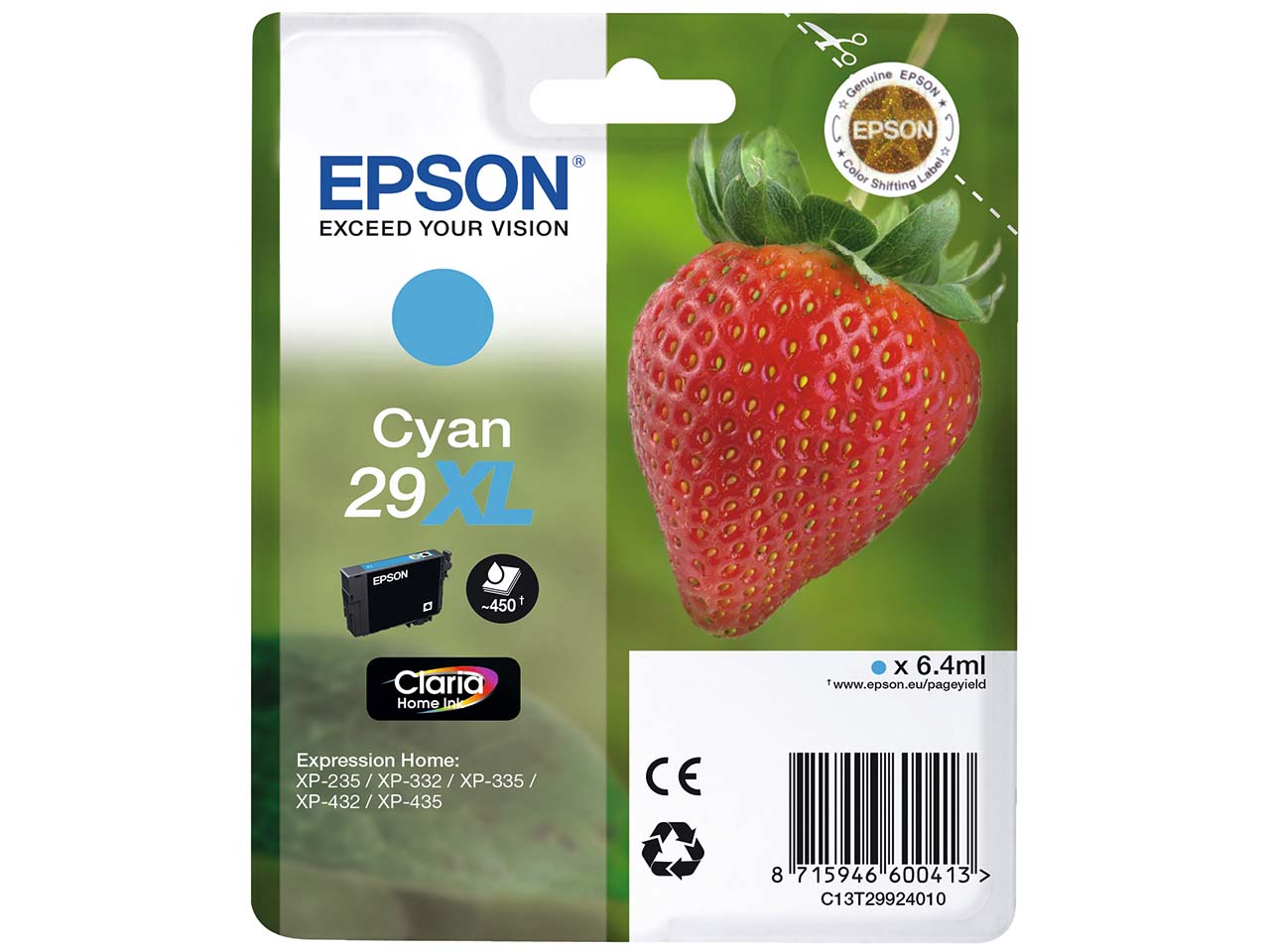 Epson Tintenpatrone T2992XL/ 29XL cyan