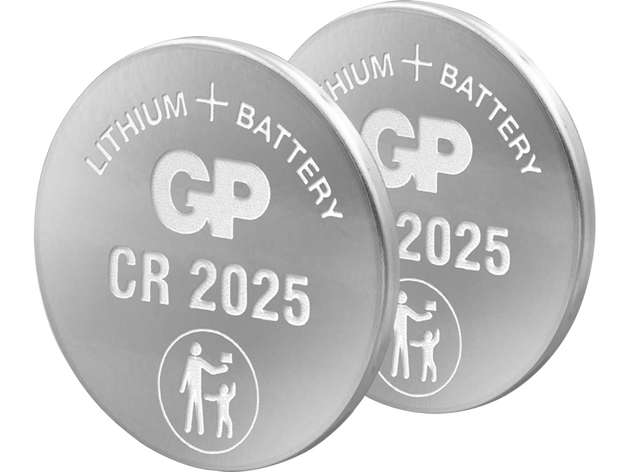 GP Battery Lithium-Knopfzelle "CR2025", 3V, 2 Stk.