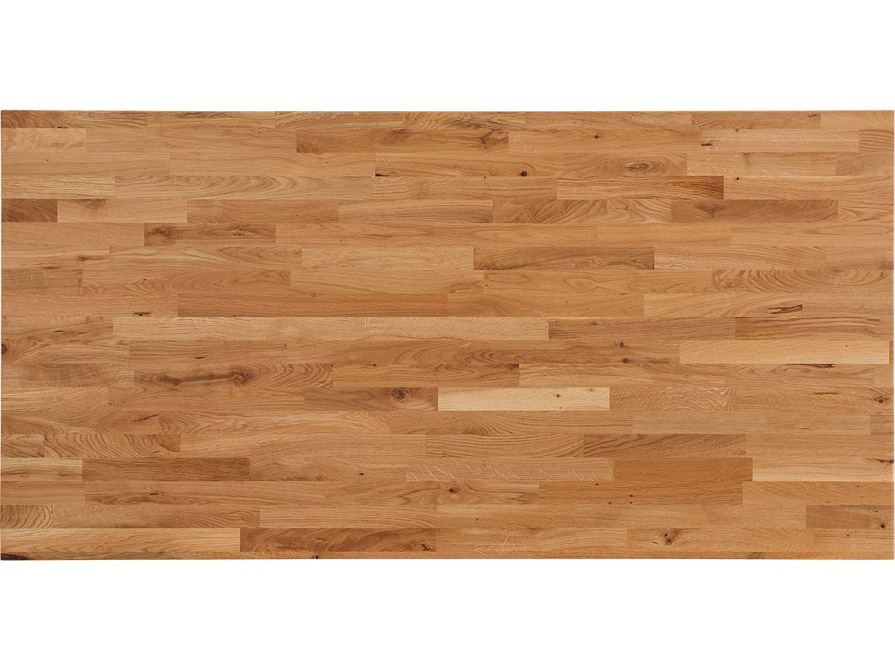 Tischplatte Eiche massiv, 170x70 cm, Stärke 20 mm, geölt