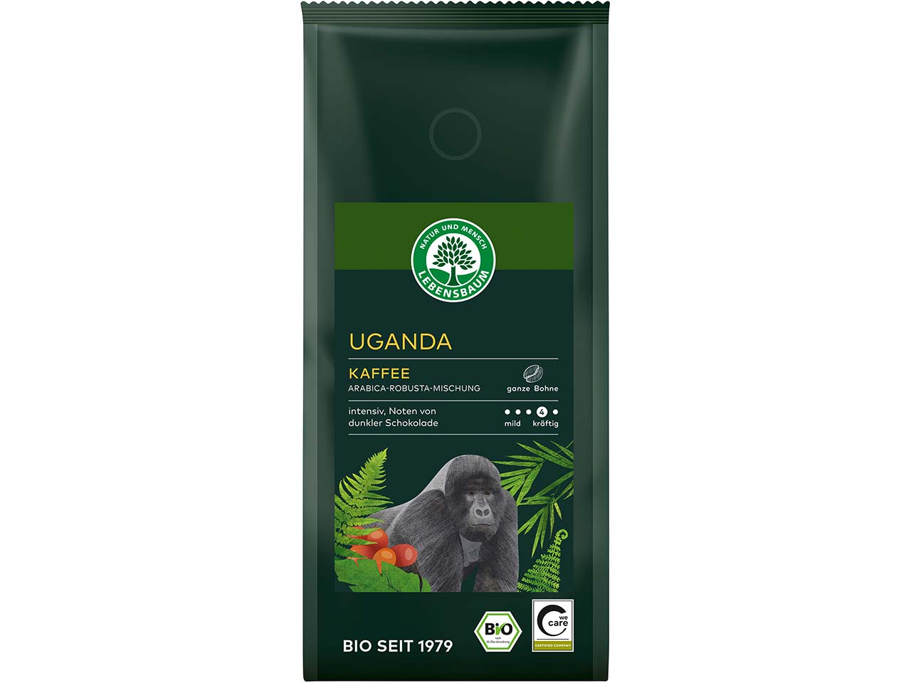LEBENSBAUM Bio-Kaffee "Uganda" ganze Bohnen, 250 g