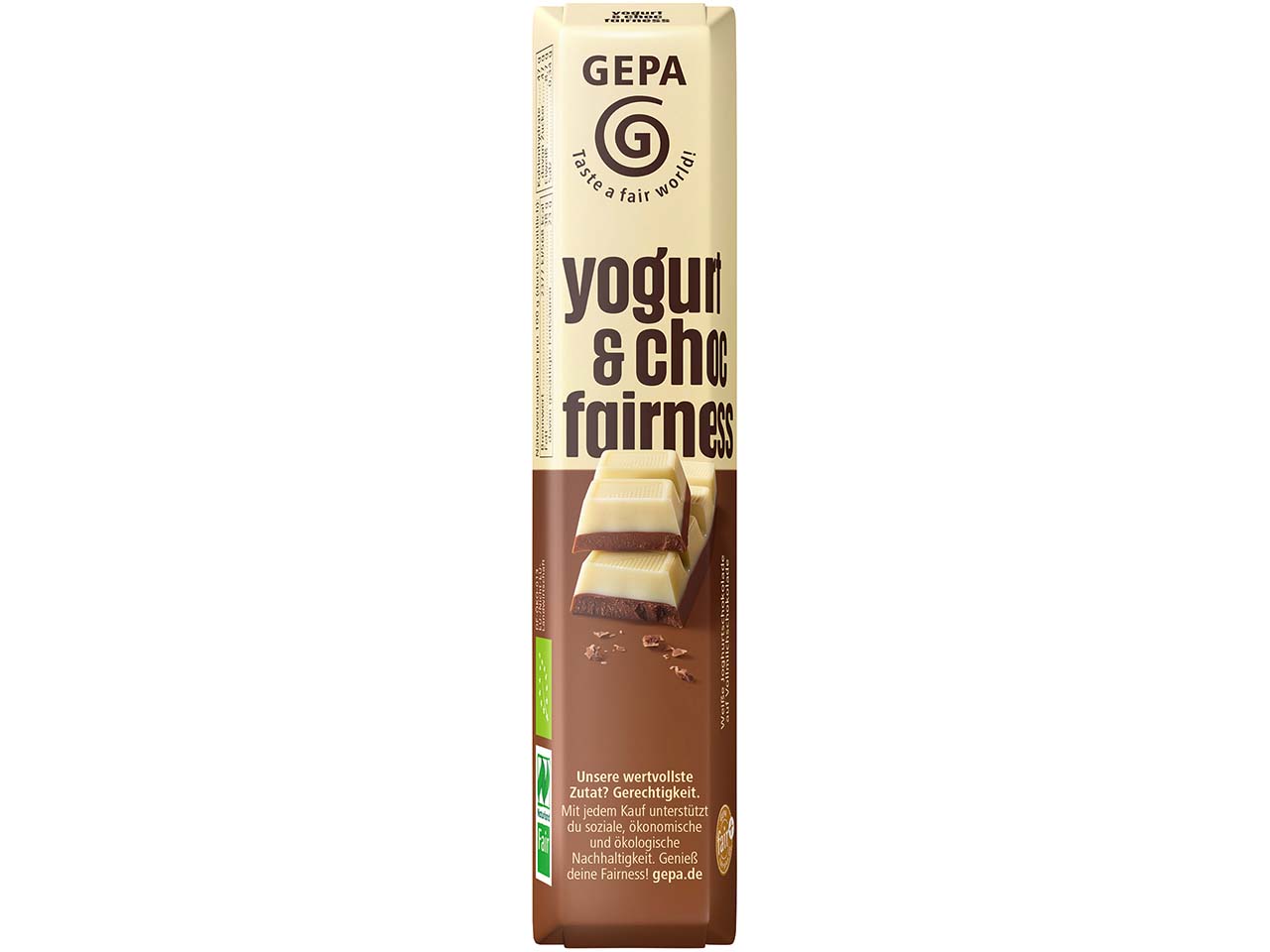 GEPA Bio-Schokoladenriegel "Yoghurt & Choc" Fairness, 45 g