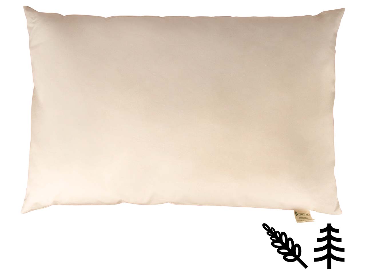 mudis Kopfkissen 40 x 60 cm Hirseschalen/Zirbenholz