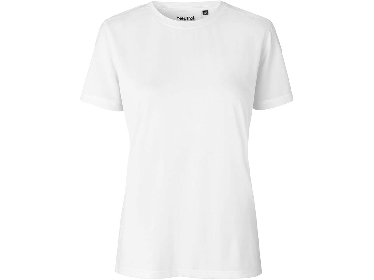 Neutral Damen-Sport-T-Shirt aus recyceltem Polyester, white, Gr. M