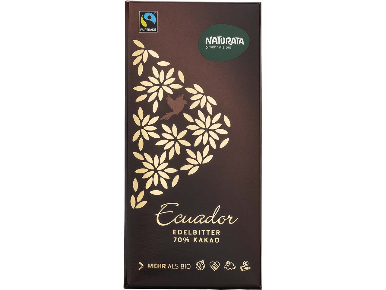 NATURATA Bio-Edelbitter-Schokolade "Ecuador" 70 % Kakao, 100 g