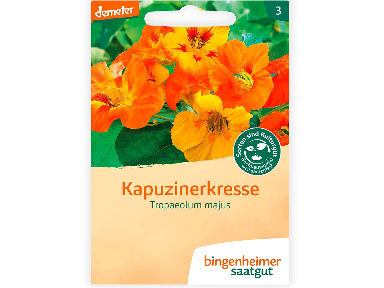 bingenheimer saatgut Bio-Samen Kapuzinerkresse, 1 Stk.