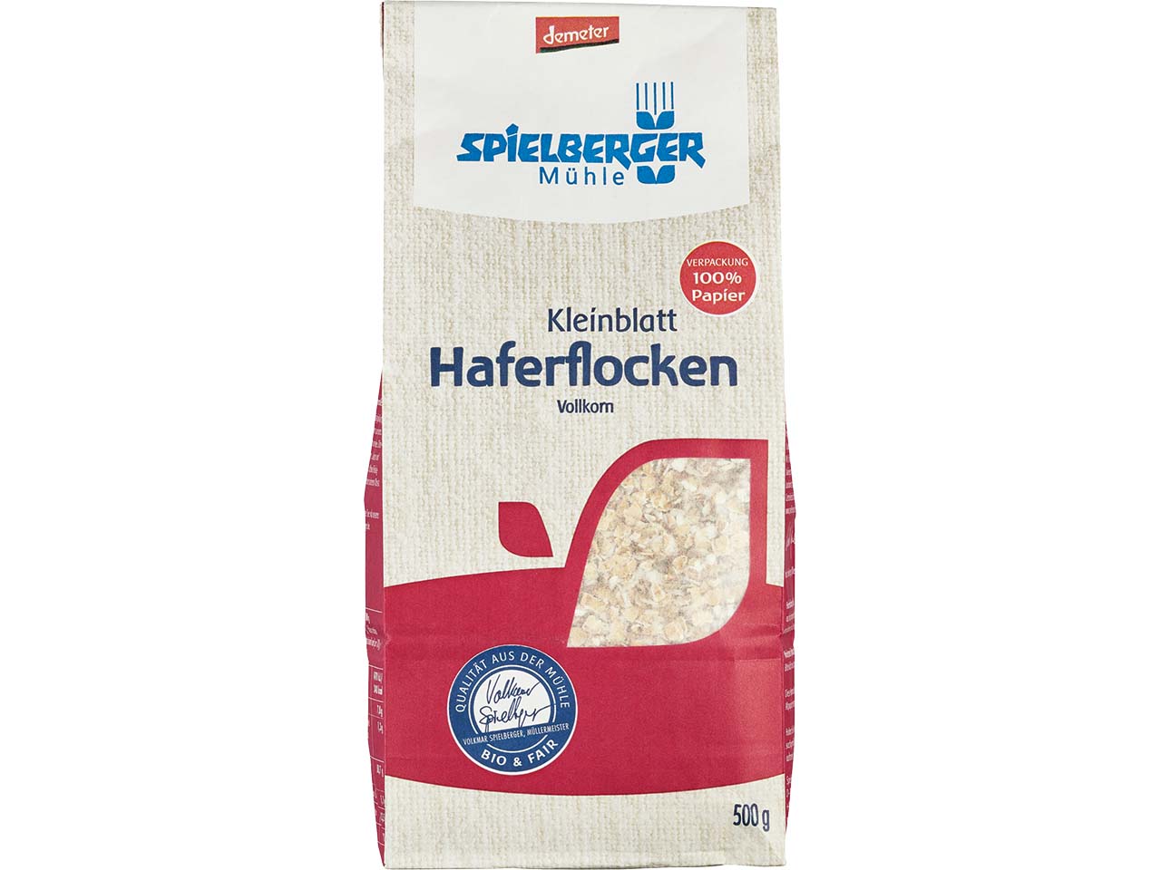 Spielberger Mühle Bio-Haferflocken Kleinblatt, 500 g