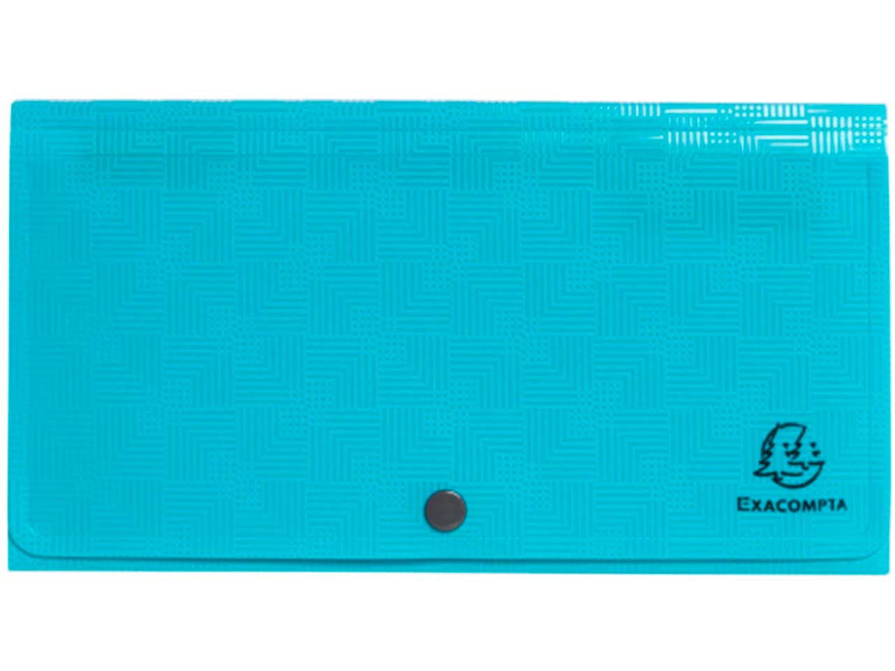 Exacompta Fächermappe 14 x 17 cm "Pop'N Co" 7 Fächer, Recycling-PP, cyan