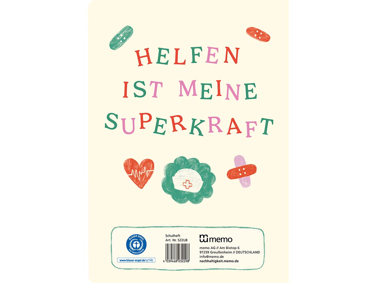 memo x SOS-Kinderdörfer weltweit Schulheft DIN A4, 16 Blatt, Lin. 7 memo x SOS-Kinderdörfer weltweit Schulheft DIN A4, 16 Blatt, Lin. 7