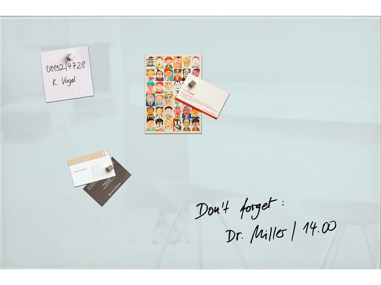 Sigel Glas-Magnettafel "artverum" 60 x 40 cm, weiß