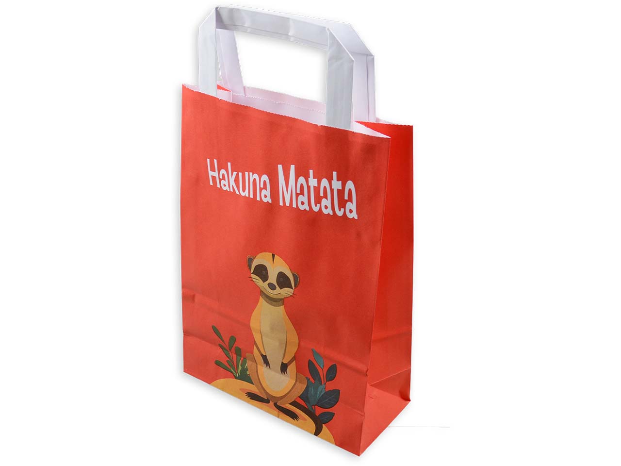 ELCO Papier-Tragetasche "Erdmännchen" 26 x 18 x 8 cm, 50 Stk.