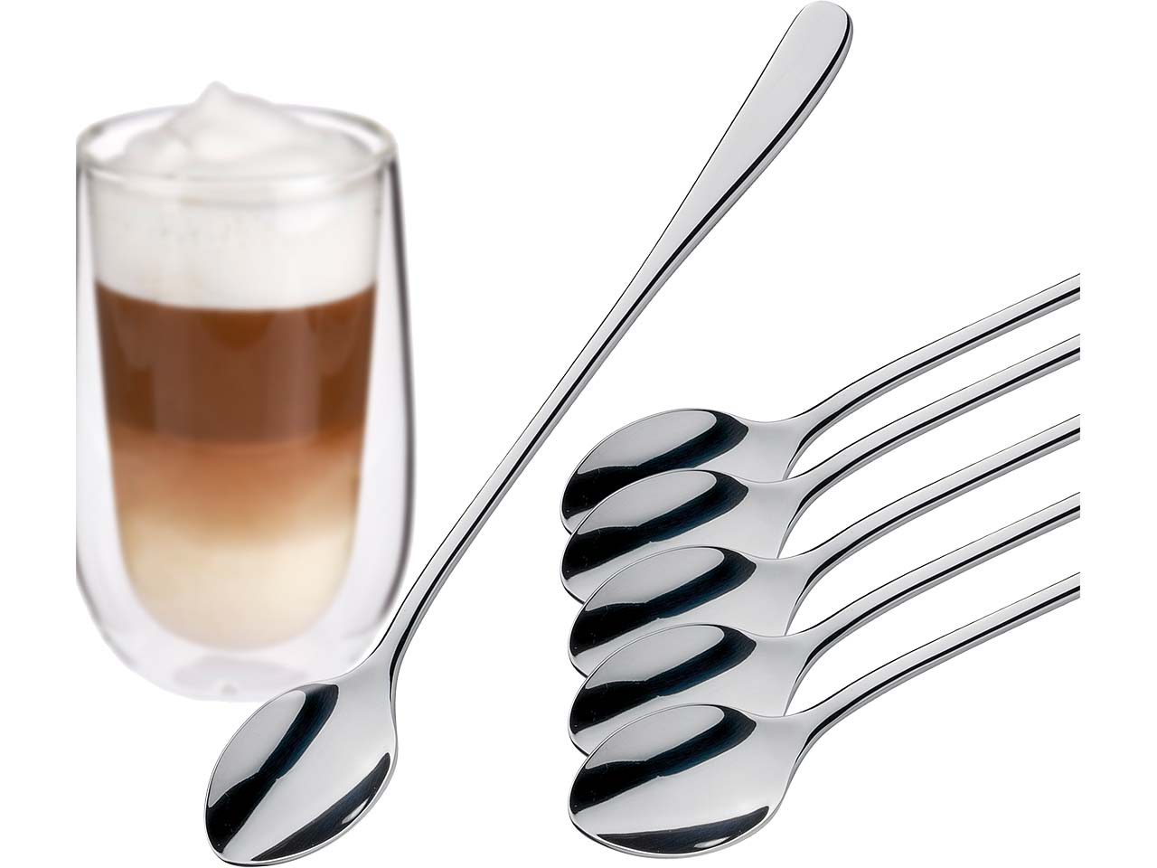 cilio Latte-Macchiato-Löffel "ROMA" 6 Stk.