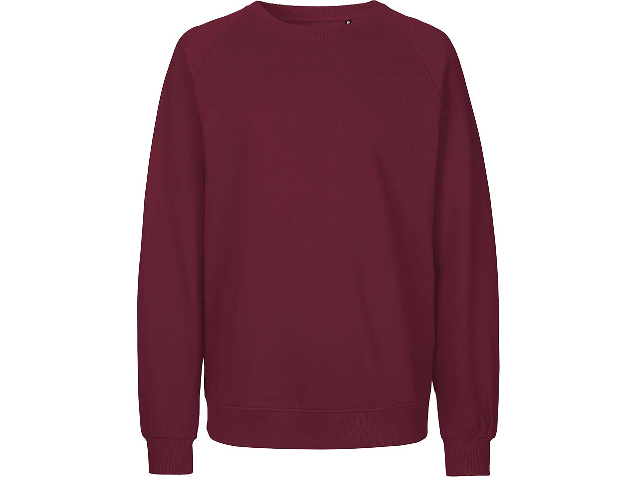 Neutral Bio-Unisex-Sweatshirt "Tiger Cotton" mit gebürstetem Fleece, bordeaux, Gr. XL