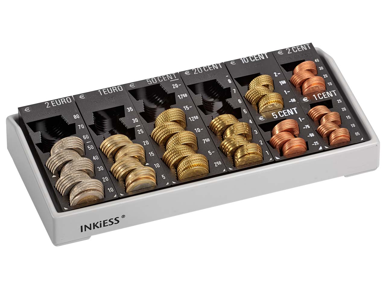 INKIESS Geldzählkasse "Minikord 60" mit 6 Münzbehältern