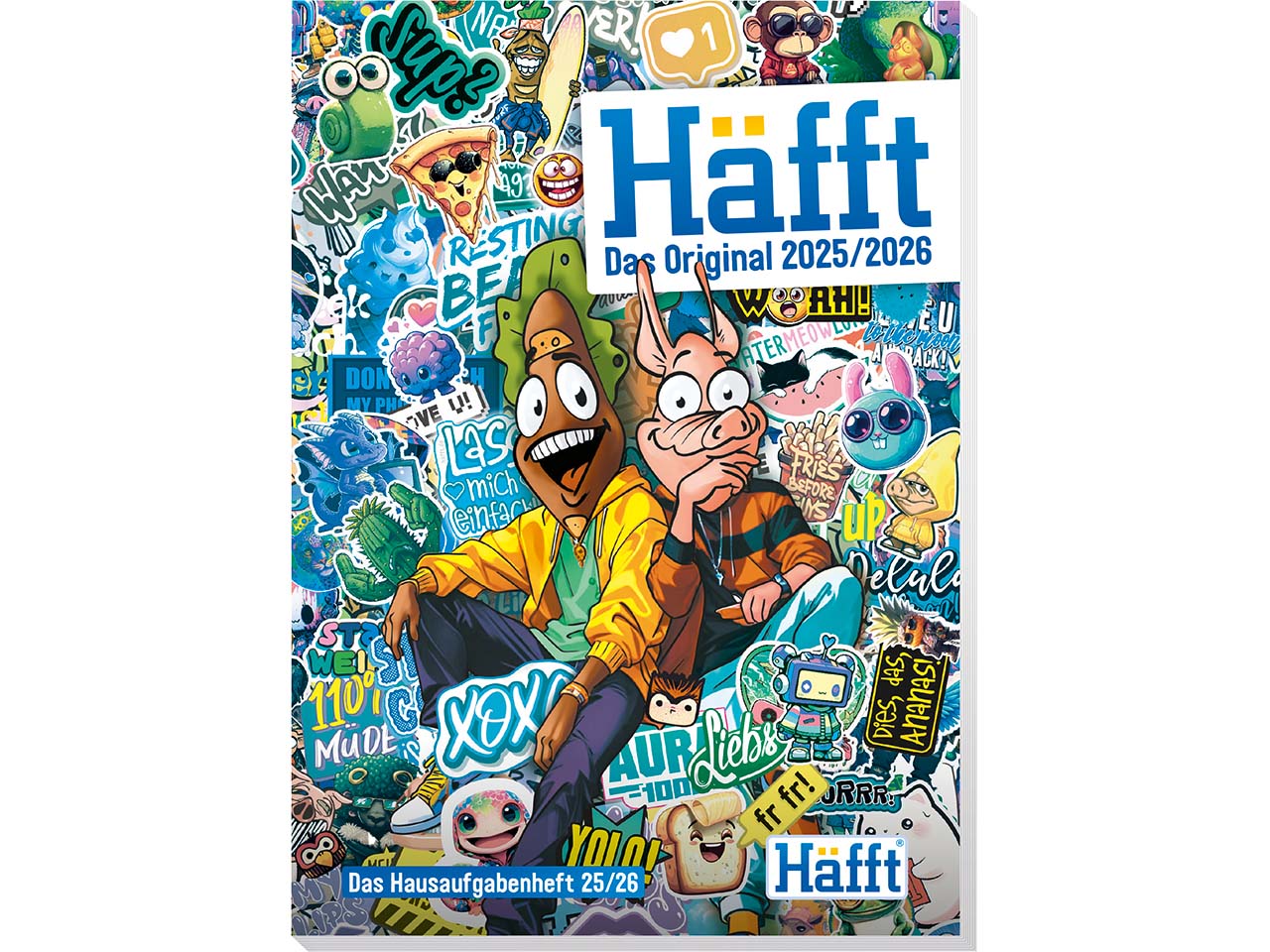 Häfft Hausaufgabenheft 2025/26 DIN A5, Stickermania
