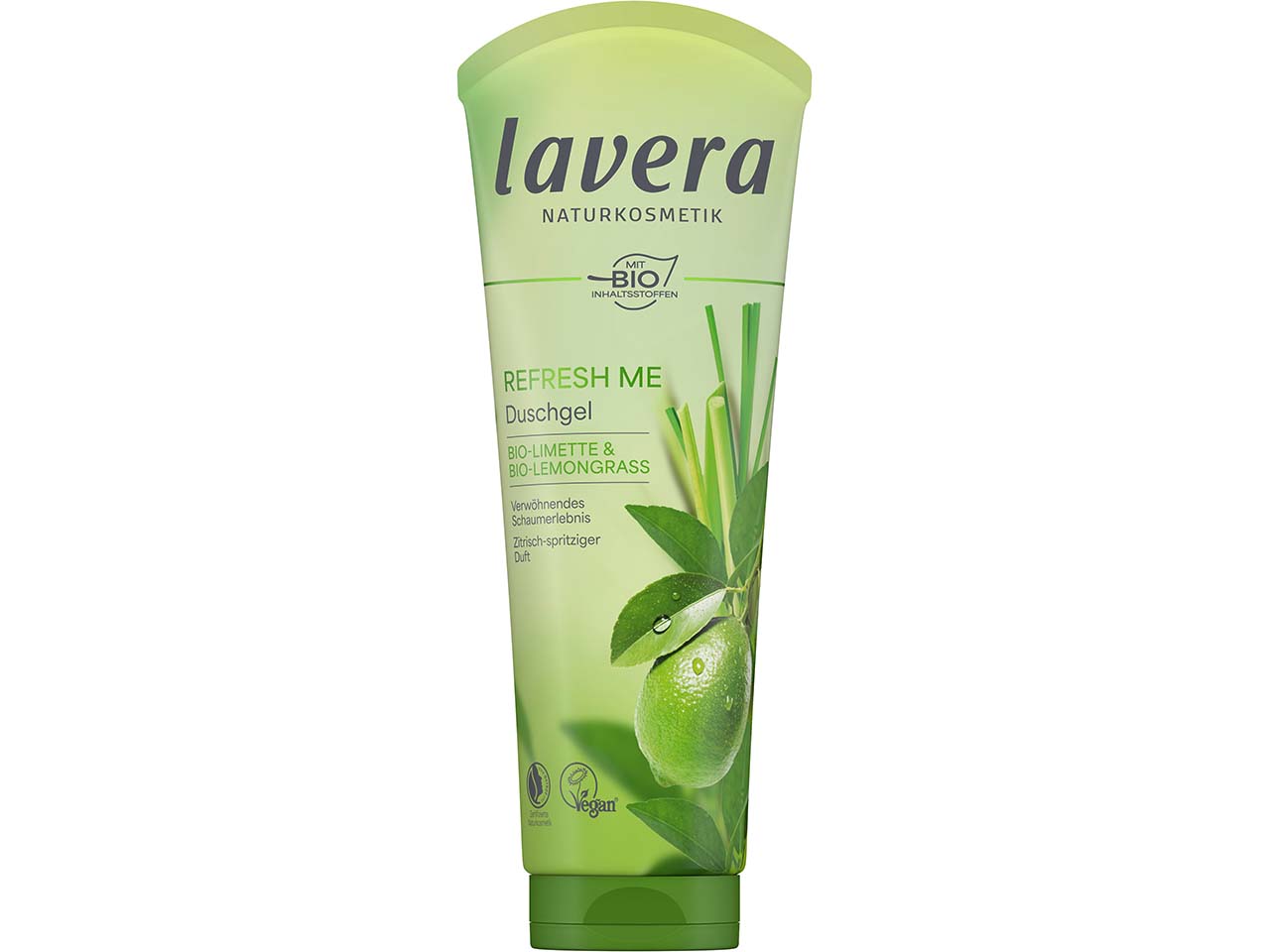 lavera Duschgel "Refresh Me" Bio-Limette & Bio-Lemongras, 250 ml
