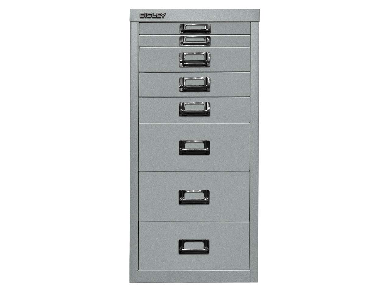 Schubladenschrank 8 Schübe, DIN A4 silber