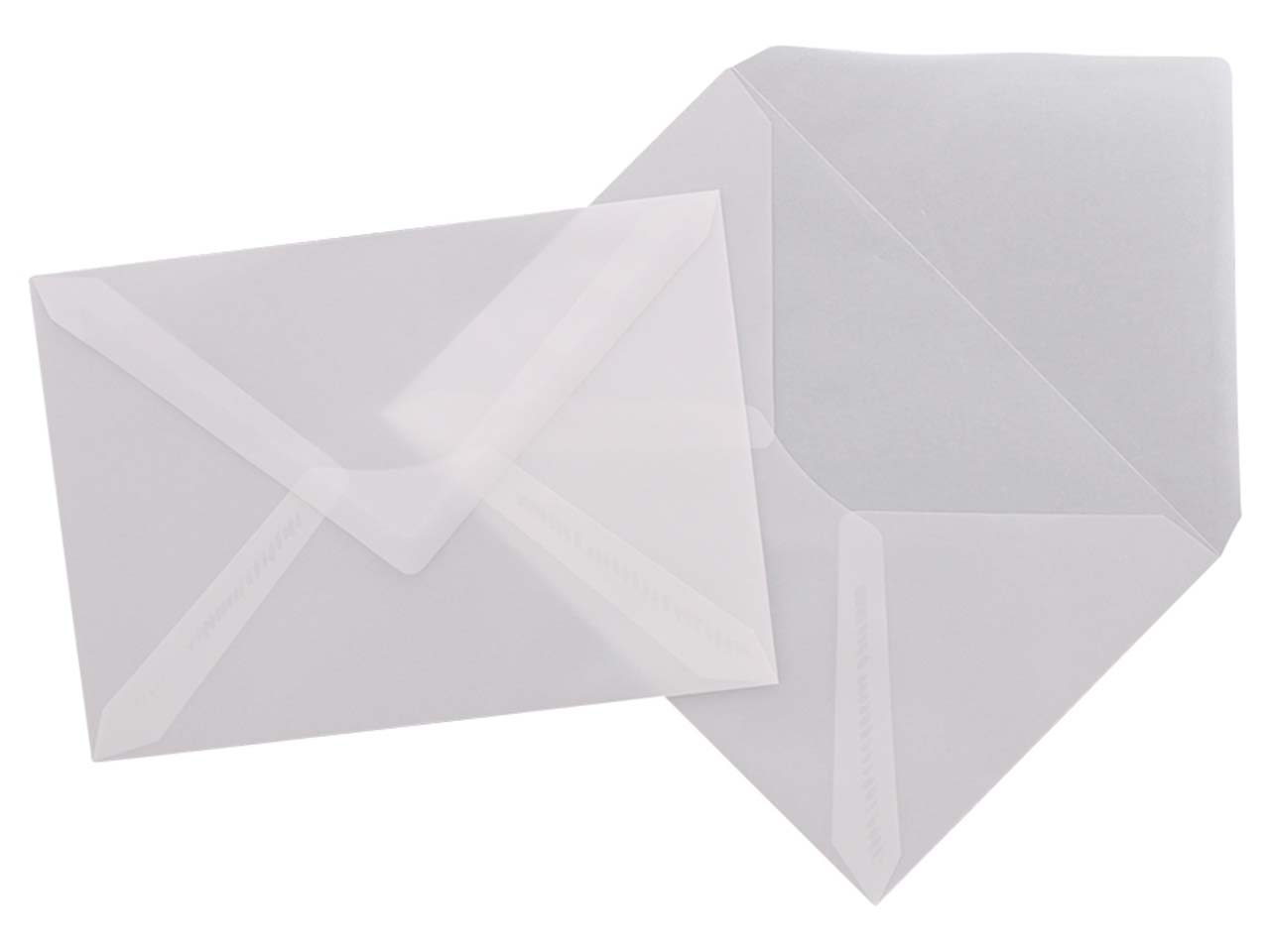 50 C5 Kuverts transparent weiß mit Naßklebung