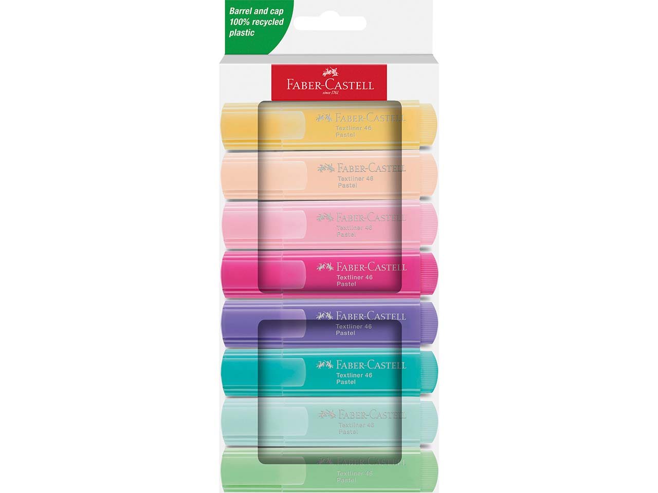 Faber-Castell Textmarker "Textliner 46" Pastell, 8er-Set
