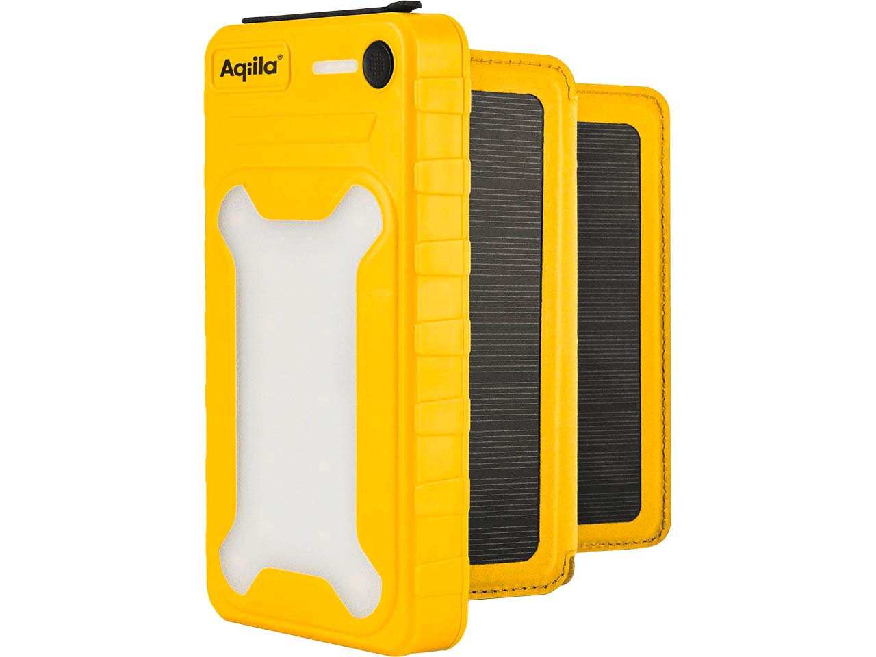 Aqiila Powerbank mit mehrfach ausklappbarem Solarpanel "Powerbird BS10"