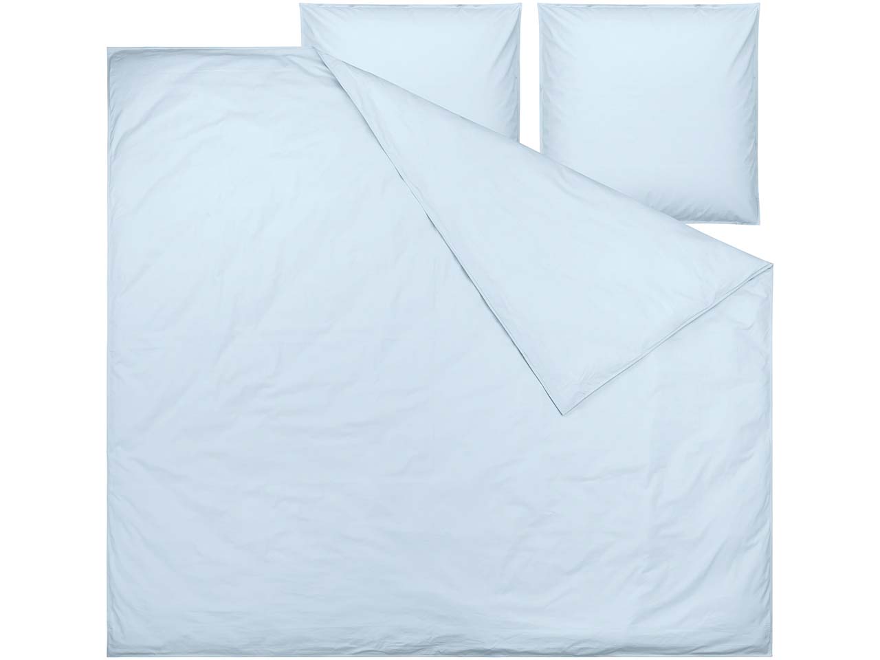 MELA Bio-Bettwäsche 'BHANU' aus Perkal, 3-tlg., 240 x 220/80 x 80 cm, cloudy blue