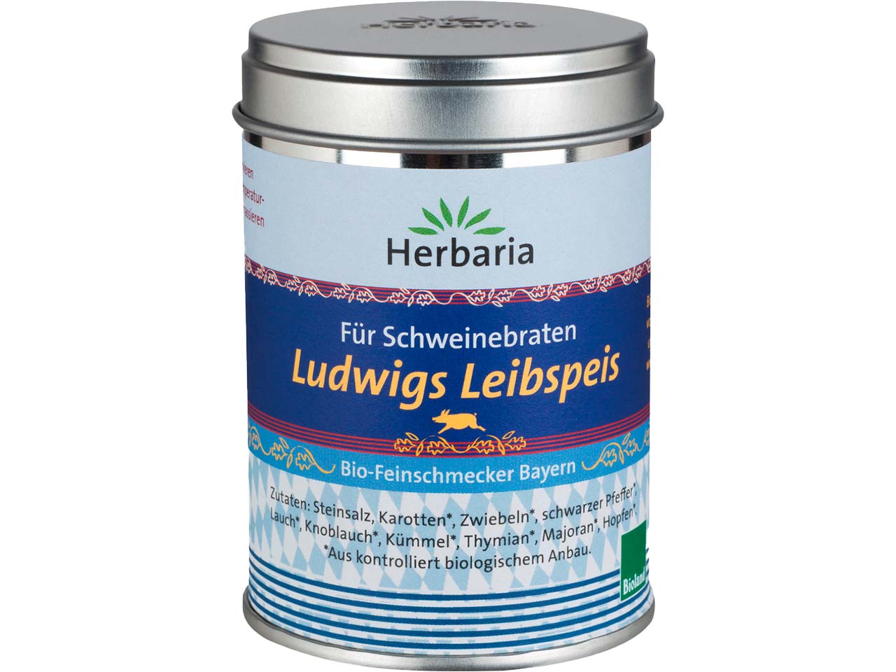 Herbaria Bio-Gewürzsalz "Ludwigs Leibspeis" für Schweinebraten, 95 g