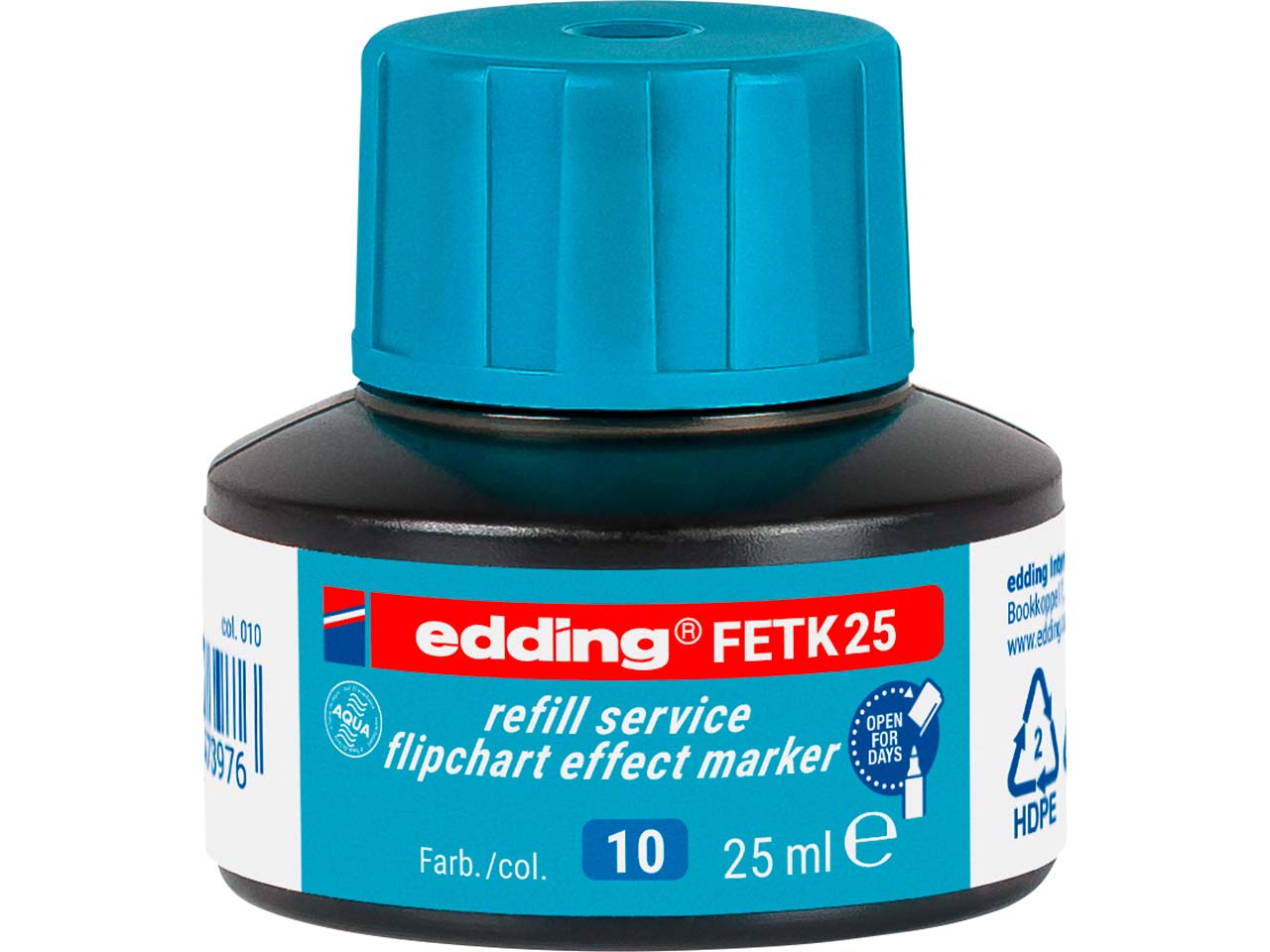 edding Nachfülltinte "FETK 25" Flipchart Effektmarker, 25ml, hellblau