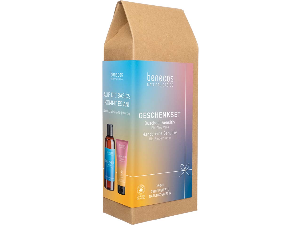 benecos Bio-Geschenkset "Sensitiv" mit Handcreme und Duschgel