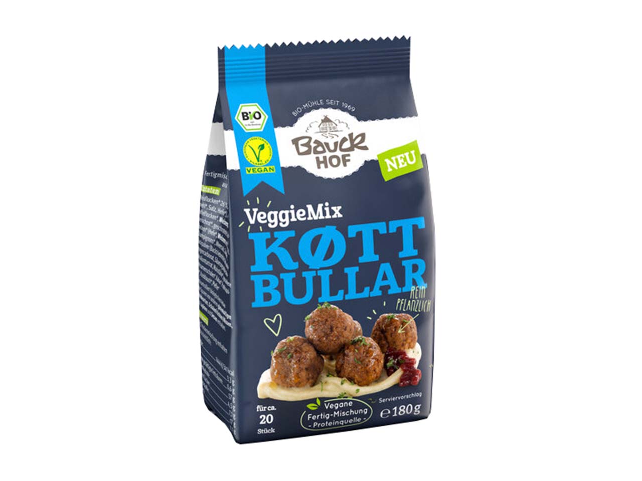 Bauckhof Bio-Fertigmischung für vegane Köttbullar "VeggieMix", 180 g