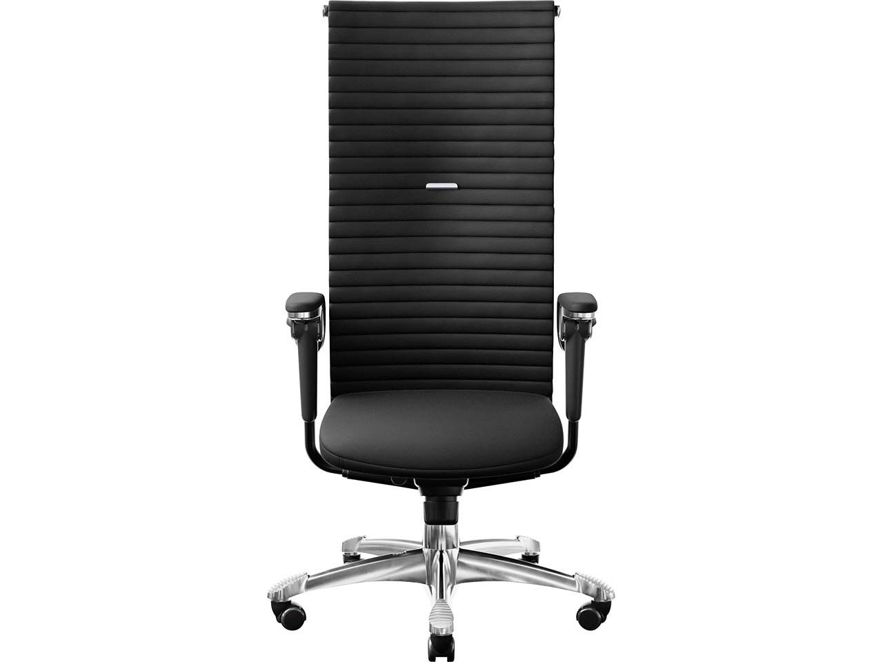 HAG Bürodrehstuhl "Excellence 9331" TiltDown AL, Gestell: sw, Leder "Paloma Soft" black