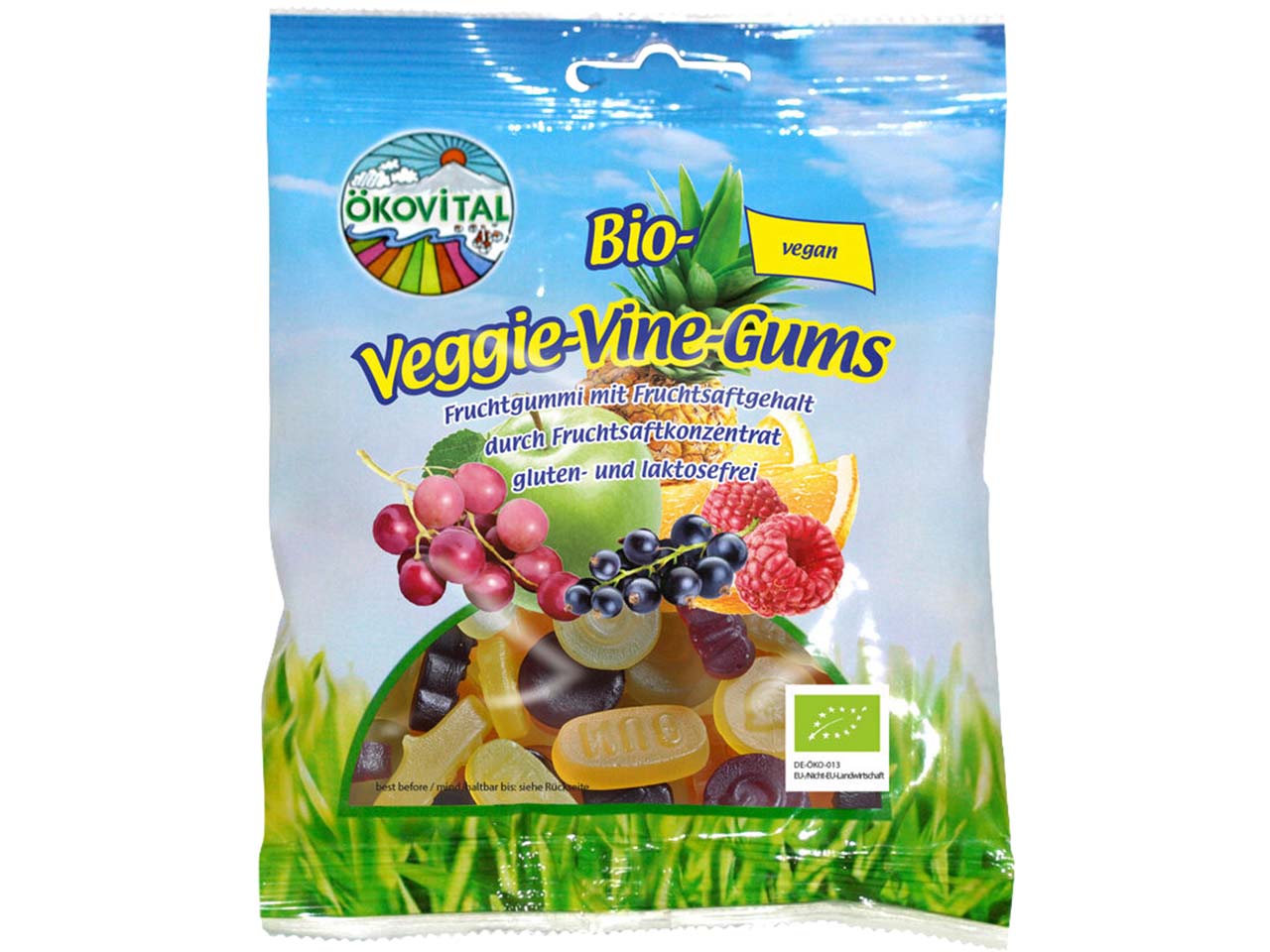 ÖKOVITAL Vegane Bio-Fruchtgummi "Veggie-Vine-Gums", 80 g