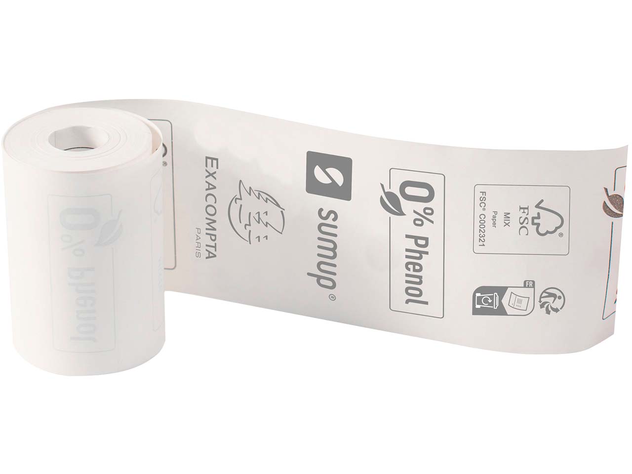 Exacompta Bisphenolfreie Thermoprinter-Rollen, Breite 57 mm x 30 mm x 9 m, 20 Stk.