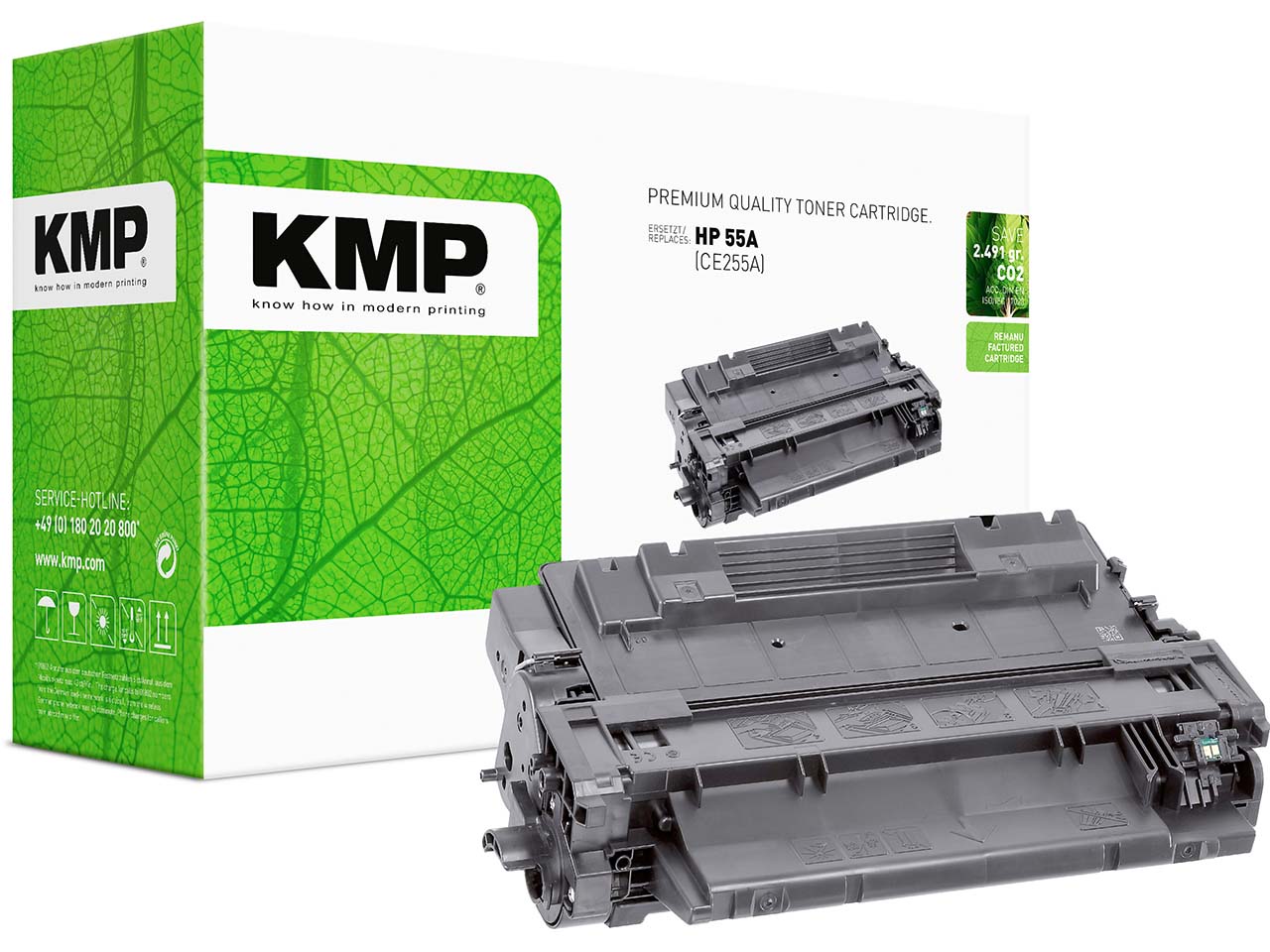 KMP Druckkassette ersetzt hp CE255A, Nr. 55A schwarz