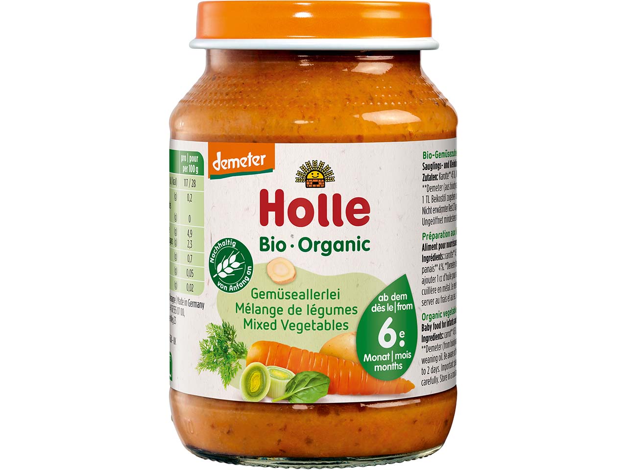 Holle Bio-Gemüseallerlei, ab 6. Monat, Beikost, 190 g