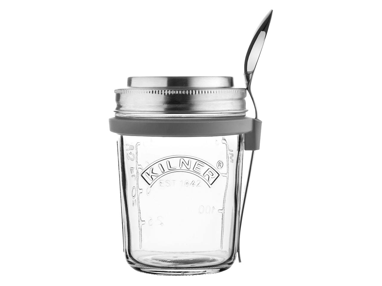 KILNER Frühstücksglas mit Löffel, 350 ml