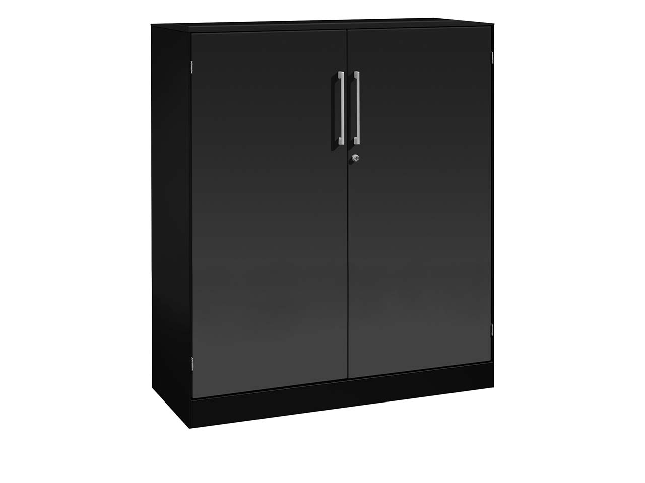 Flügeltürenschrank "CONTACT", Höhe 91,5 cm  (BxT) 80 x 43,5, schwarz