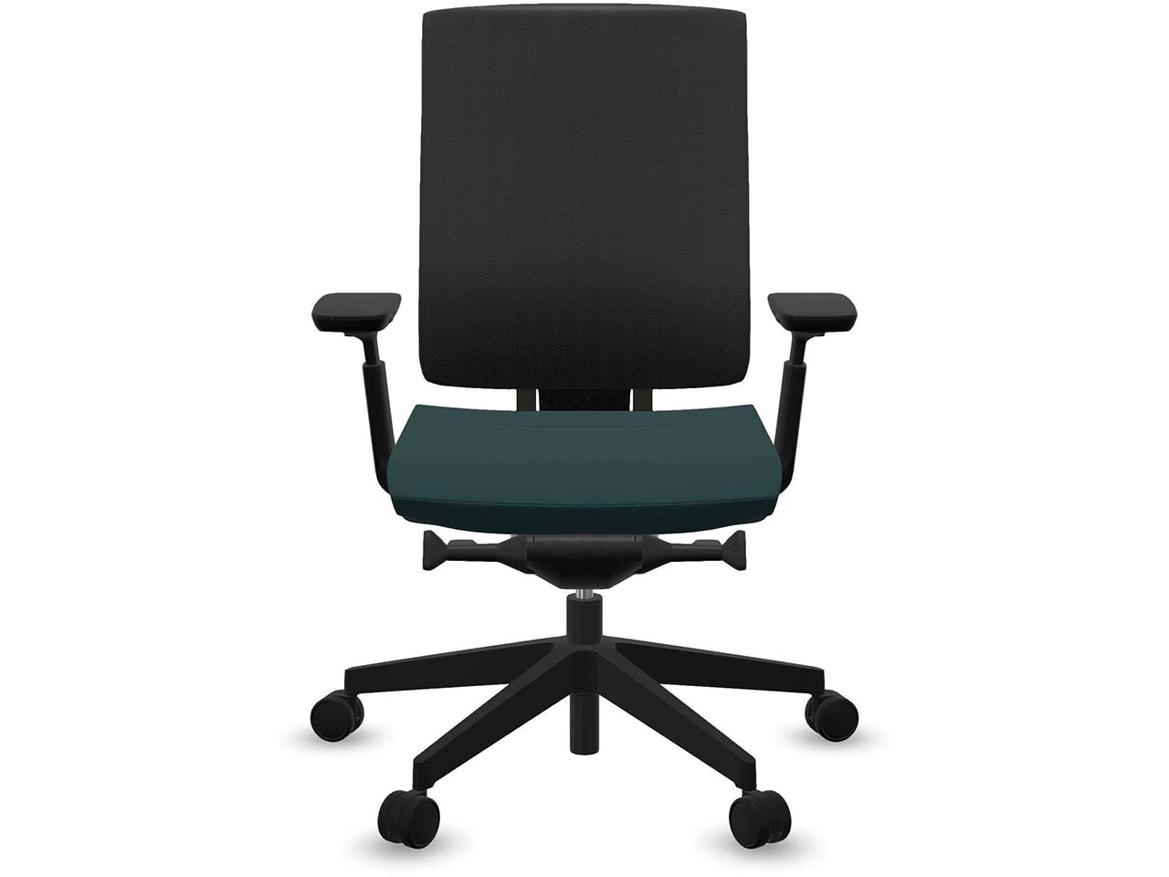 Profim Bürodrehstuhl "XENON NET" mit Armlehnen, Gestell: schwarz, Sitz: grün