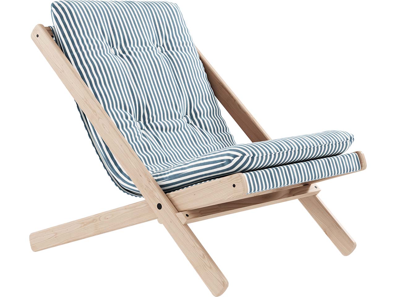 Karup Design Sessel "Boogie" unbehandeltes Gestell, beach blue