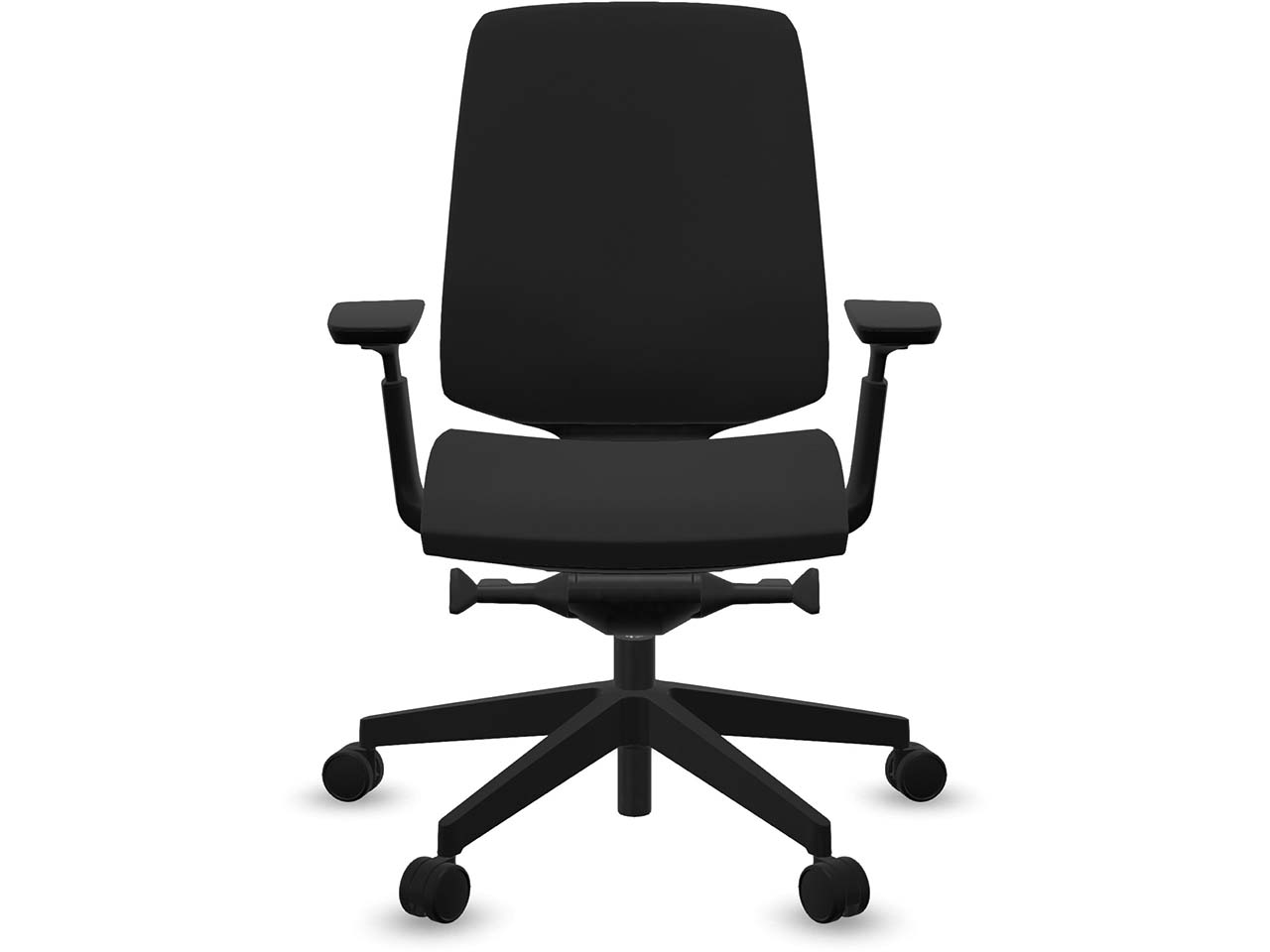 Profim Bürodrehstuhl "LIGHT UP" mit Armlehnen, Gestell: schwarz, Sitz: schwarz