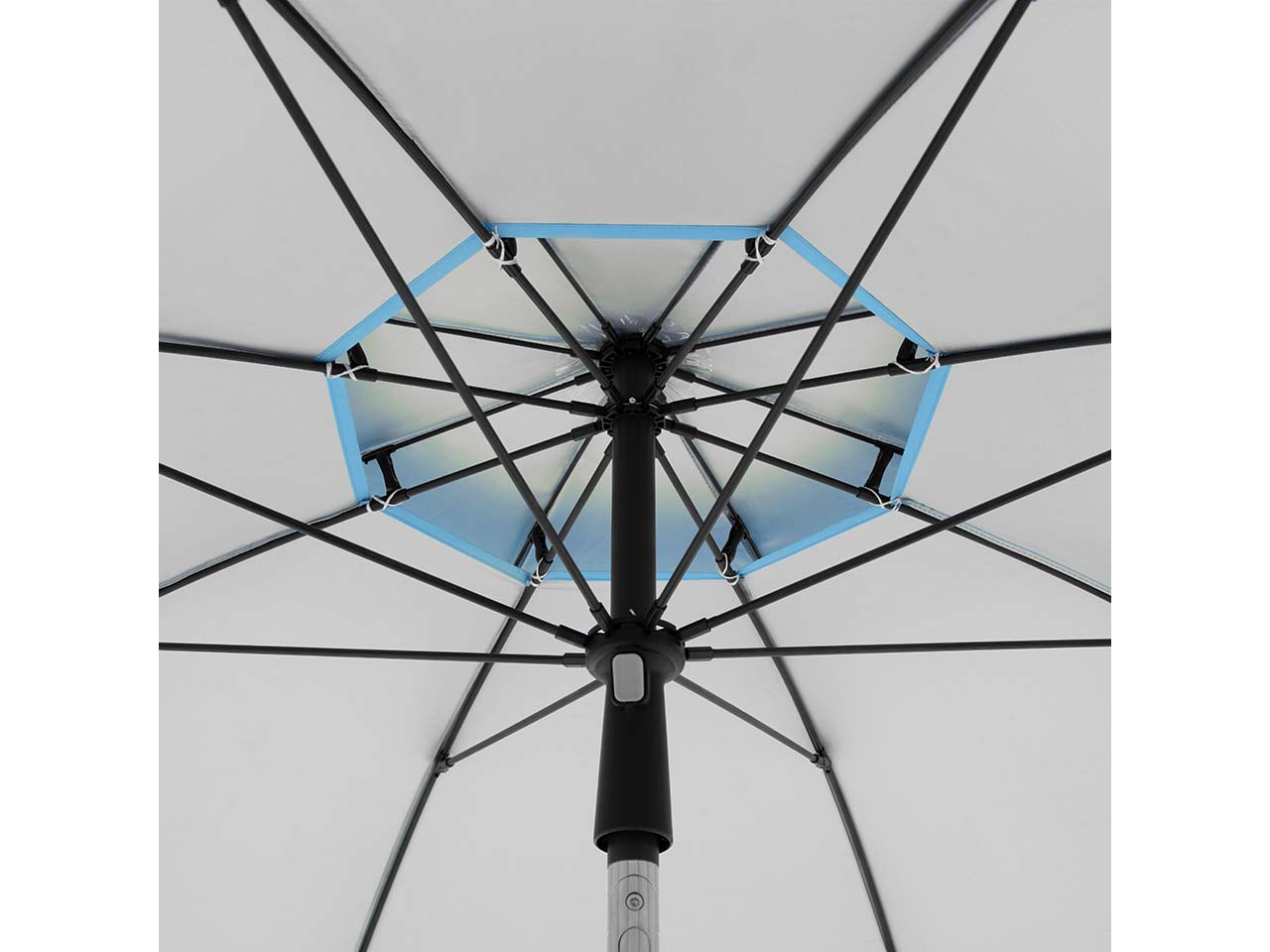 doppler Sonnenschirm "GS WINDPROFI NEO" mit Tragetasche Ø 200 cm, blau