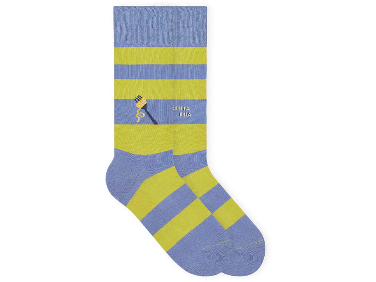 von Jungfeld Bio-Socken "Mamma Mia", taubenblau, Gr. 39/42