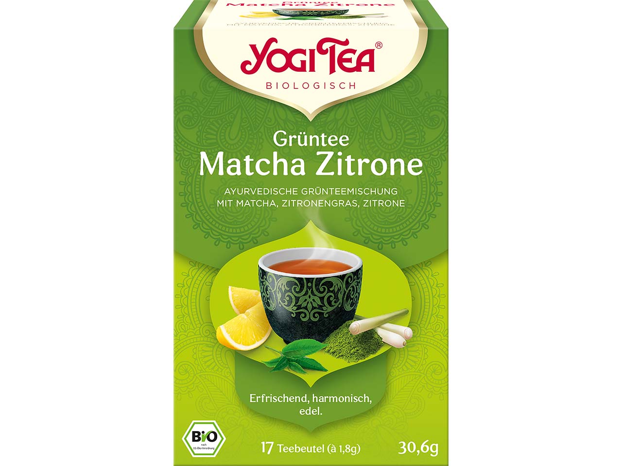 YOGI TEA Bio-Grüntee "Matcha Zitrone", 30,6 g