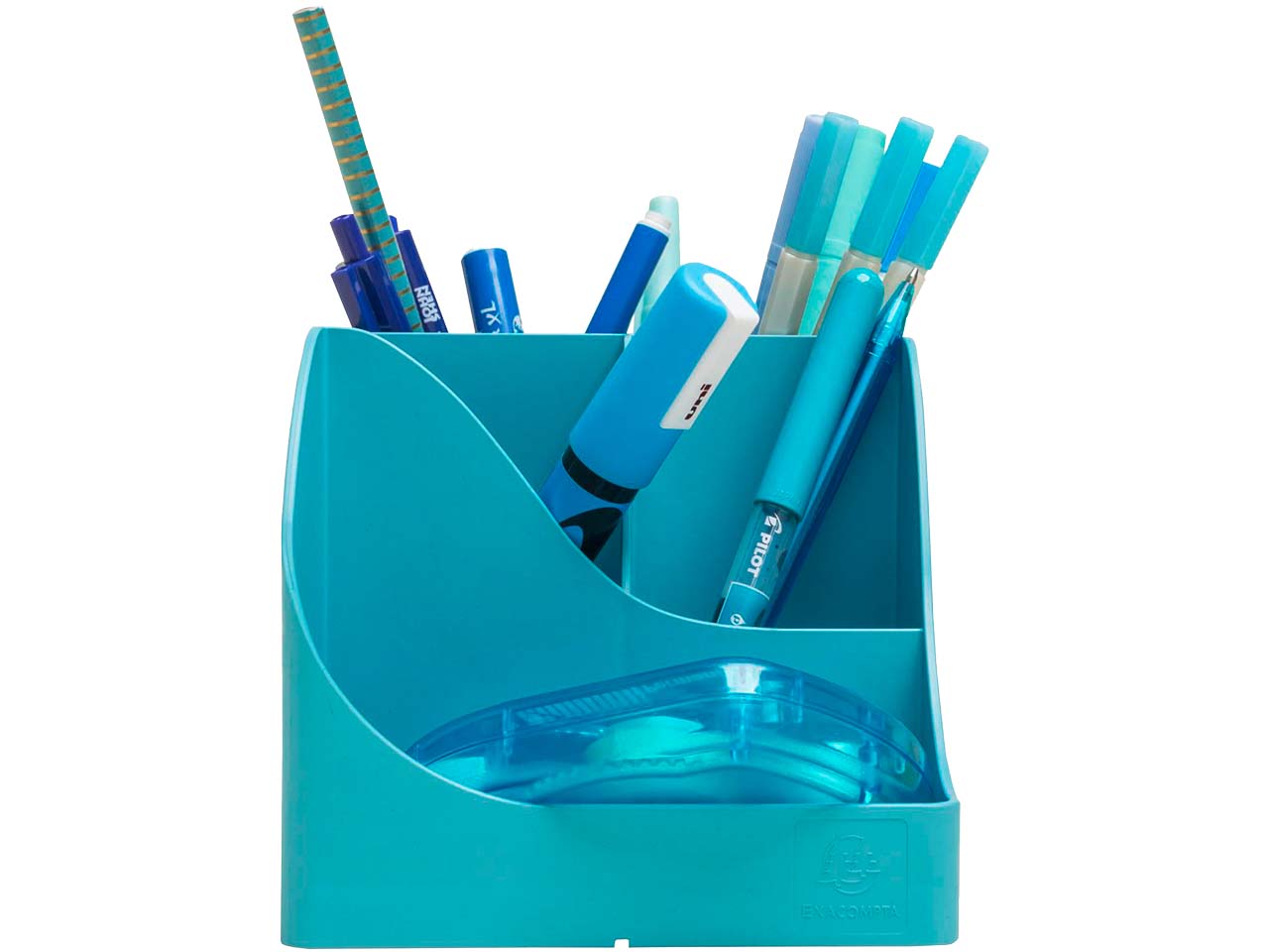 Exacompta Stifteköcher "Pen Wave Pop'N Co" 5 Fächer, cyan