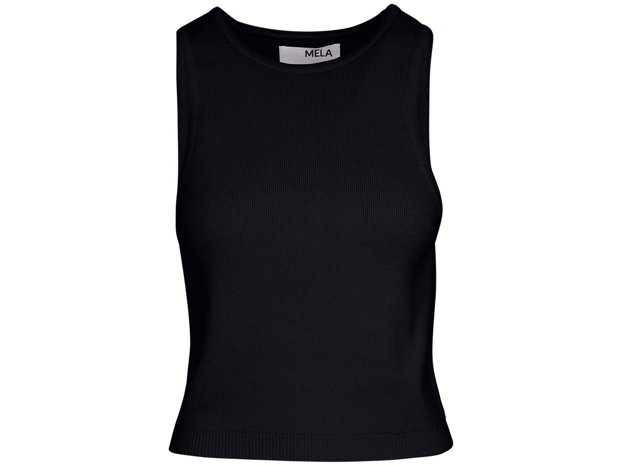 MELA Bio-Damen-Stricktop "NIKARA" ärmellos, schwarz, Gr. S