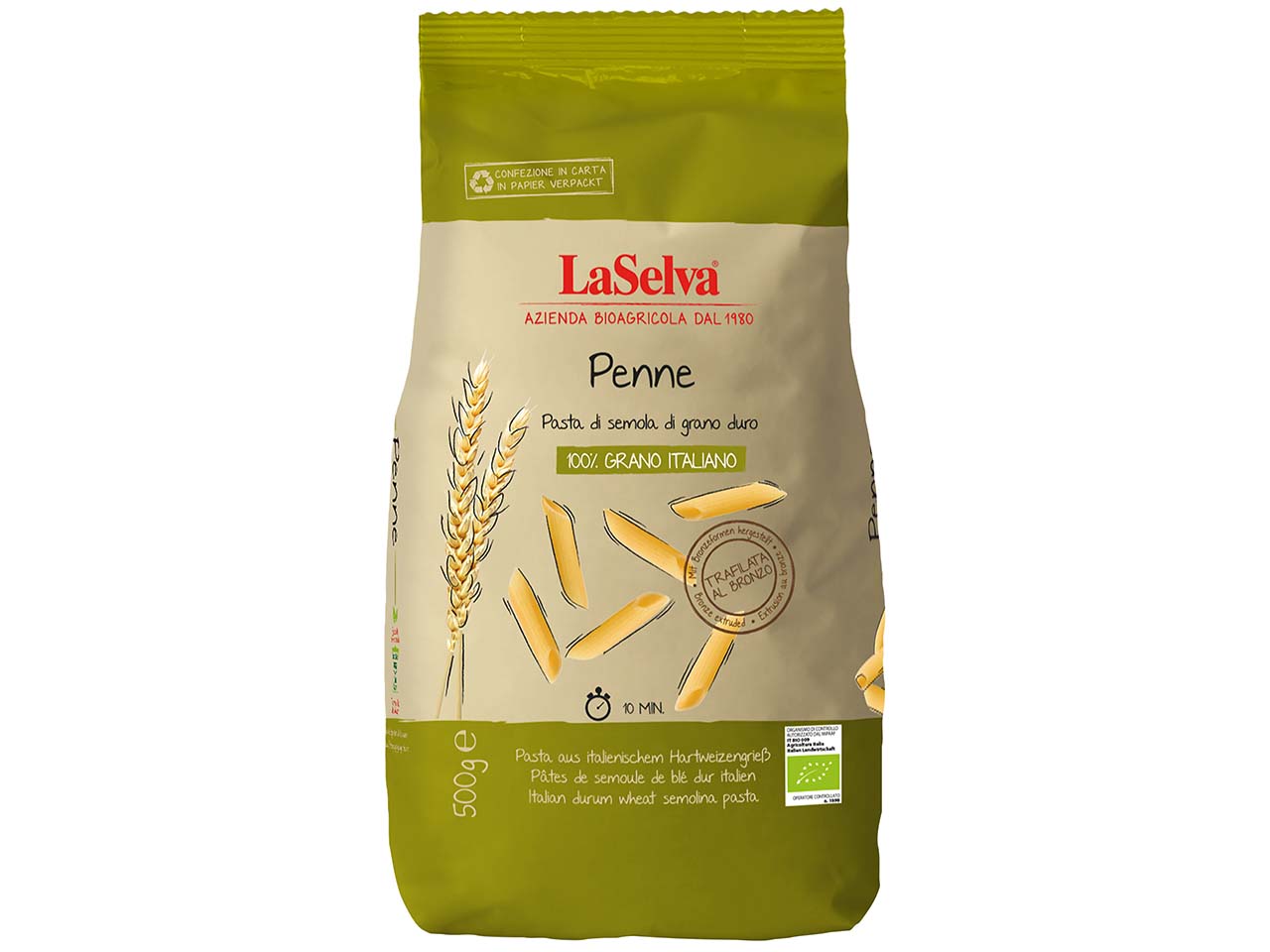 LaSelva Bio-Hartweizen-Penne, 500 g