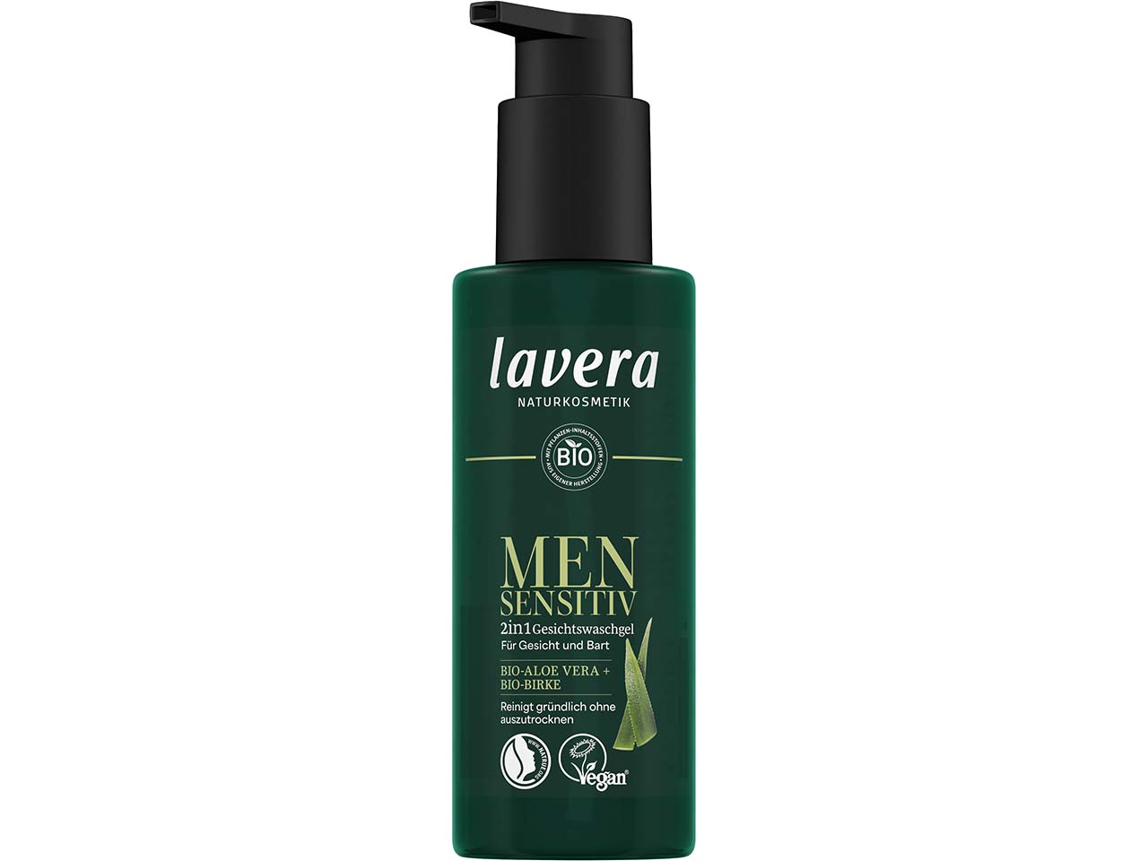 lavera Bio-2in1-Gesichtswaschgel "MEN SENSITIV", 150 ml