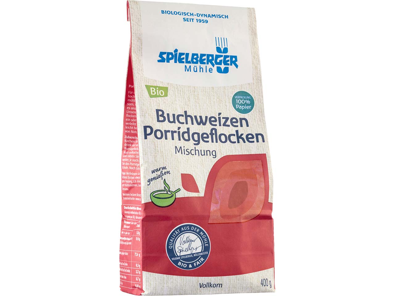 Spielberger Mühle Bio-Buchweizen-Porridgeflocken, 400 g