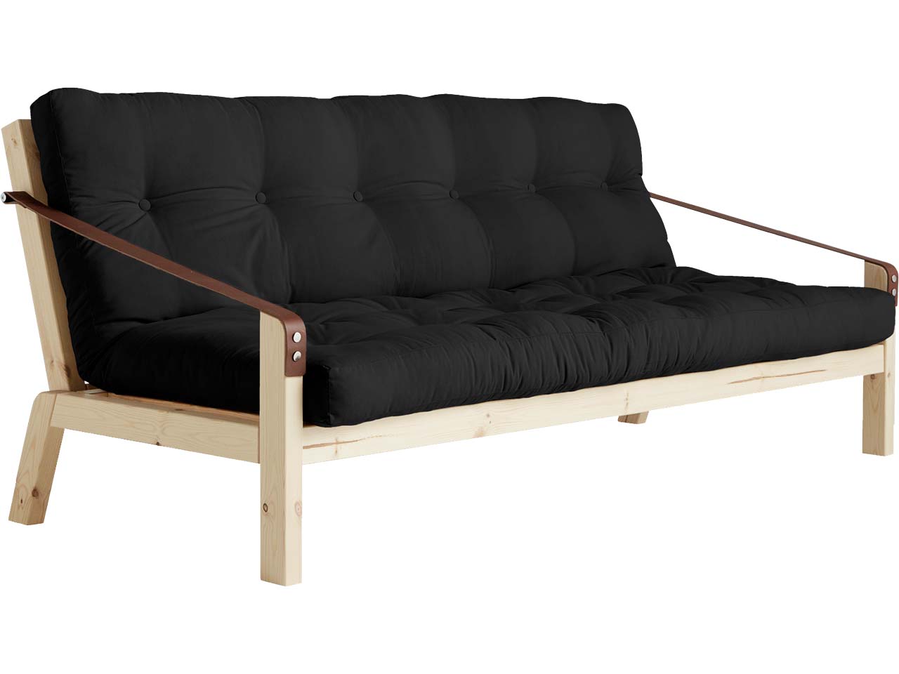 Karup Design Schlafsofa "Poetry" klarlackiertes Gestell, dunkelgrau