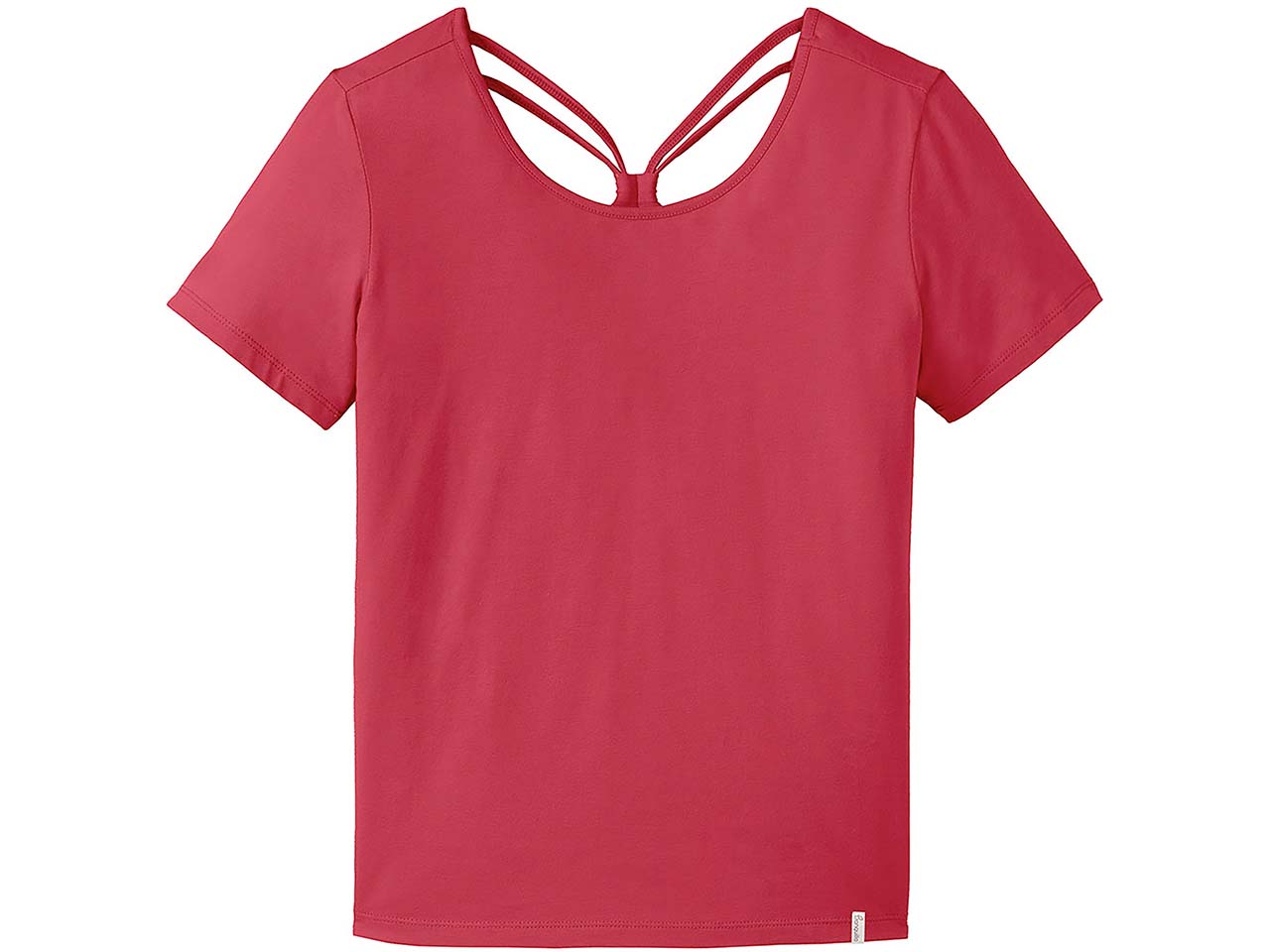 tranquillo Bio-Damen-T-Shirt mit gekreuzten Rückendetails, anemone, Gr. S