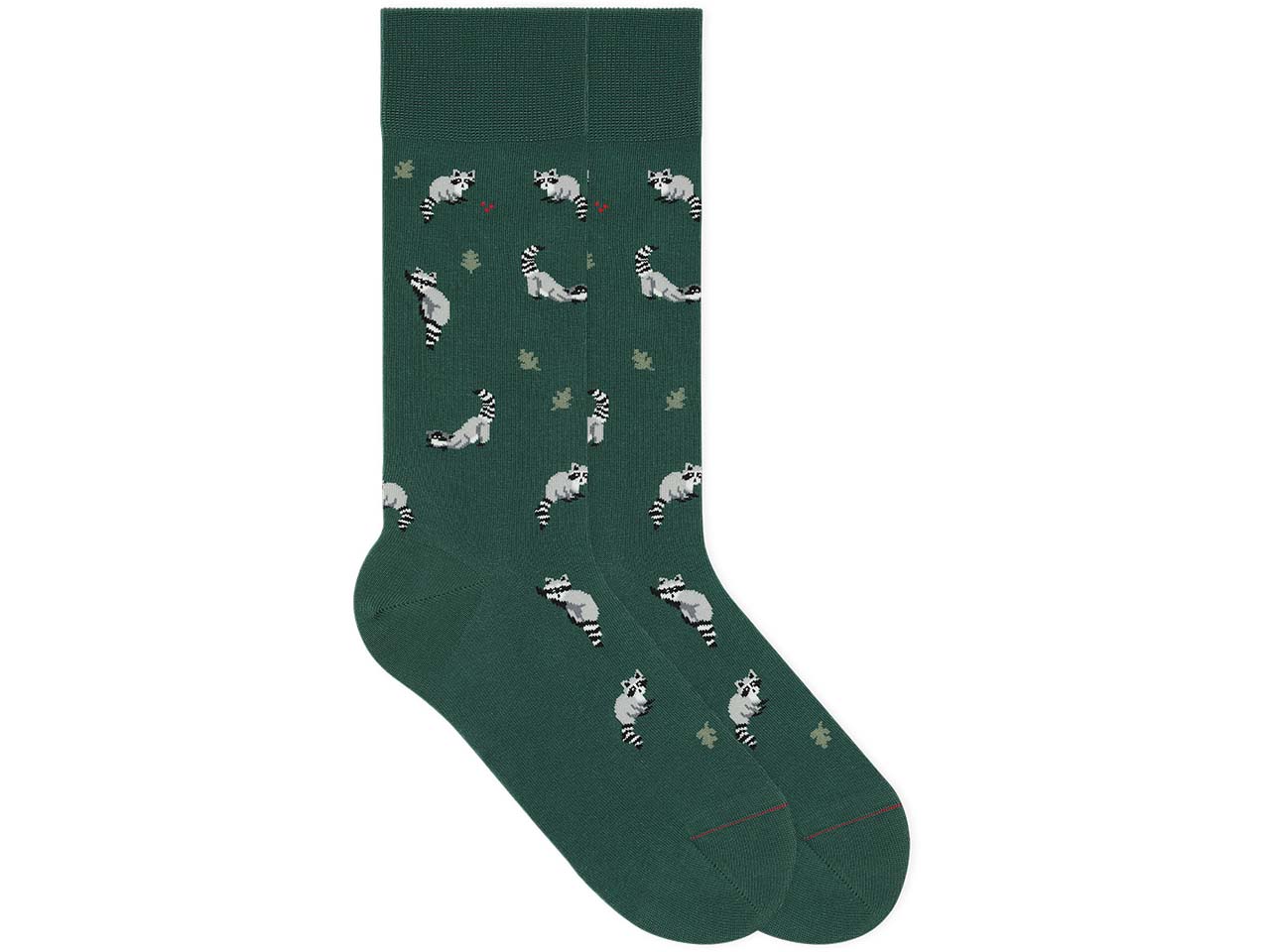 VON JUNGFELD Bio-Socken "Raccoon", dunkelgrün, Gr. 43/46